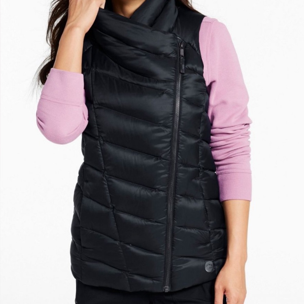 L.L.Bean Boundless Down Stand Collar AsymmetricalZip Water-Resistant Puffer Vest